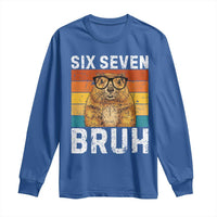 67 Groundhog Meme Long Sleeve Shirt Funny Six Seven Bruh Groundhog Day - Wonder Print Shop