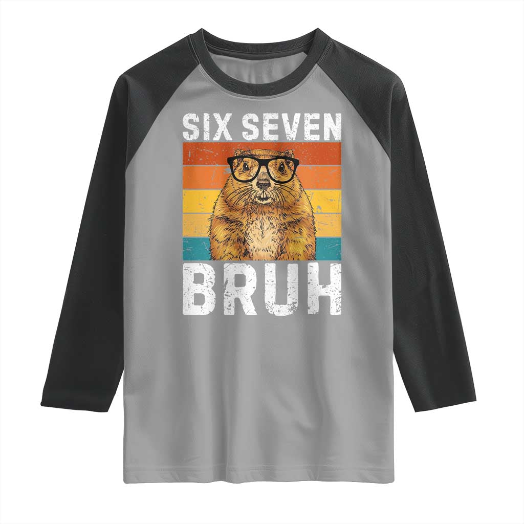67 Groundhog Meme Raglan Shirt Funny Six Seven Bruh Groundhog Day - Wonder Print Shop