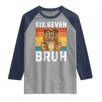 67 Groundhog Meme Raglan Shirt Funny Six Seven Bruh Groundhog Day - Wonder Print Shop