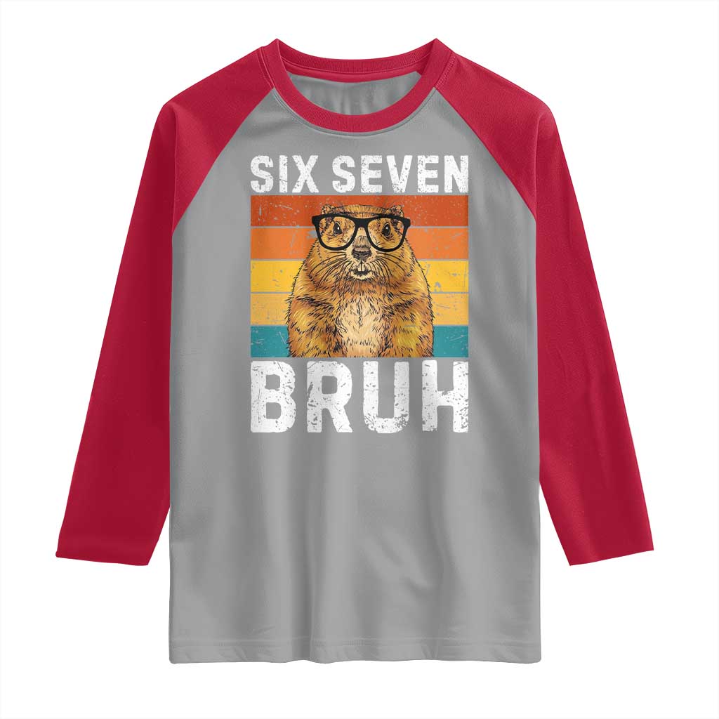 67 Groundhog Meme Raglan Shirt Funny Six Seven Bruh Groundhog Day - Wonder Print Shop