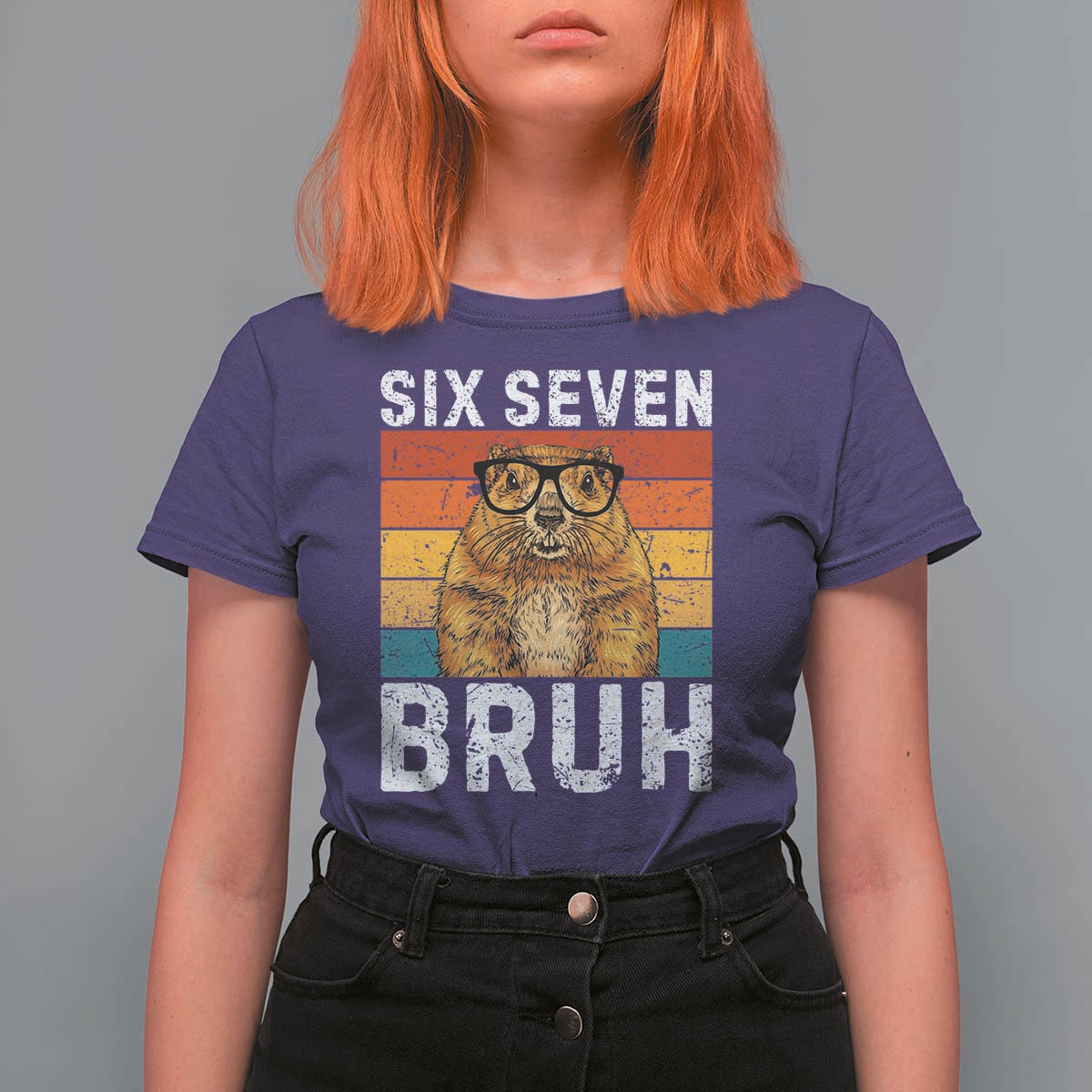 67 Groundhog Meme T Shirt For Women Funny Six Seven Bruh Groundhog Day - Wonder Print Shop