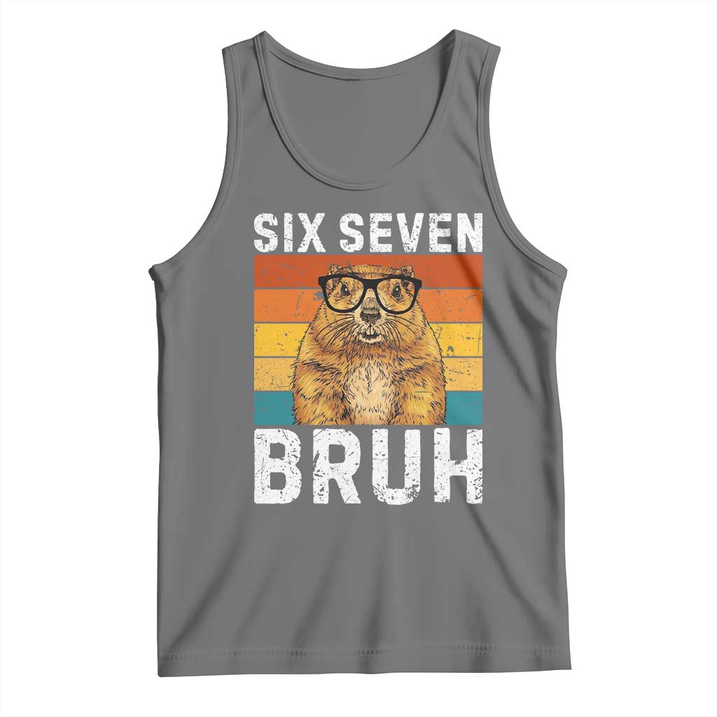 67 Groundhog Meme Tank Top Funny Six Seven Bruh Groundhog Day - Wonder Print Shop