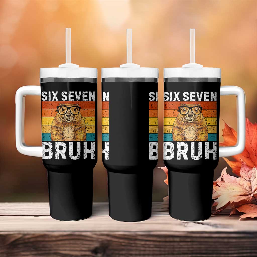 67 Groundhog Meme Tumbler With Handle Funny Six Seven Bruh Groundhog Day - Wonder Print Shop