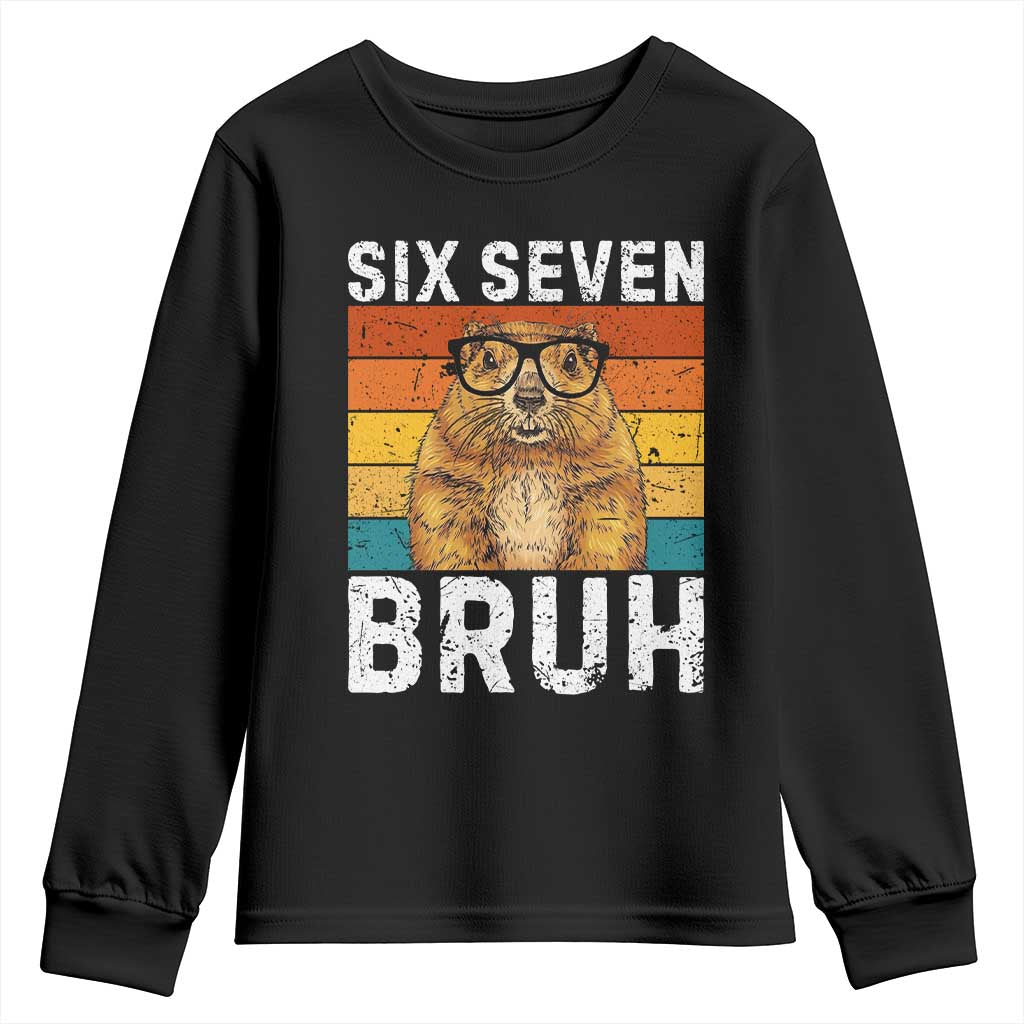 67 Groundhog Meme Youth Sweatshirt Funny Six Seven Bruh Groundhog Day - Wonder Print Shop