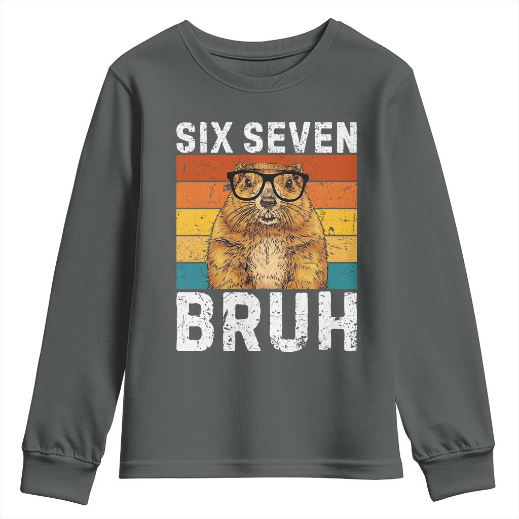 67 Groundhog Meme Youth Sweatshirt Funny Six Seven Bruh Groundhog Day - Wonder Print Shop