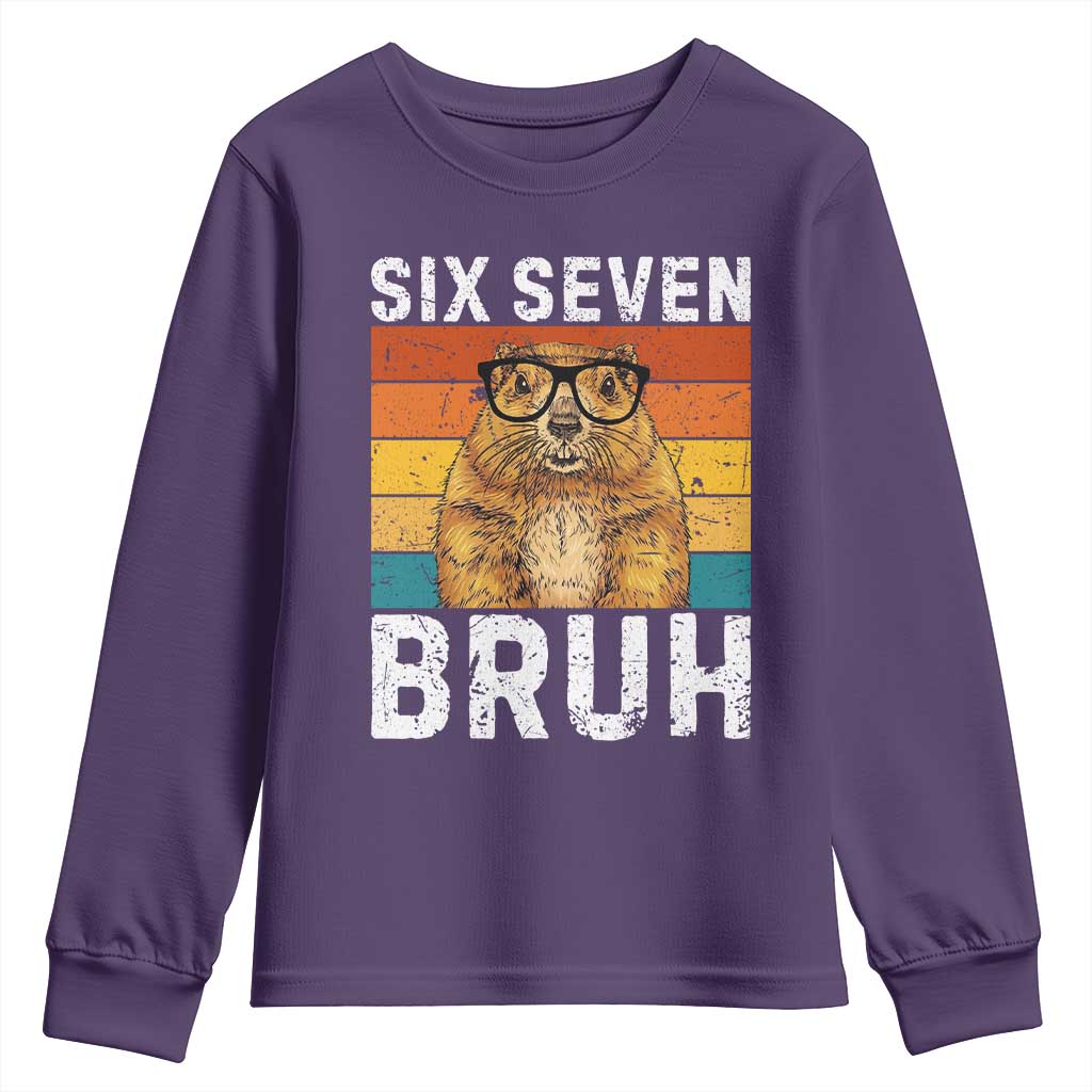 67 Groundhog Meme Youth Sweatshirt Funny Six Seven Bruh Groundhog Day - Wonder Print Shop