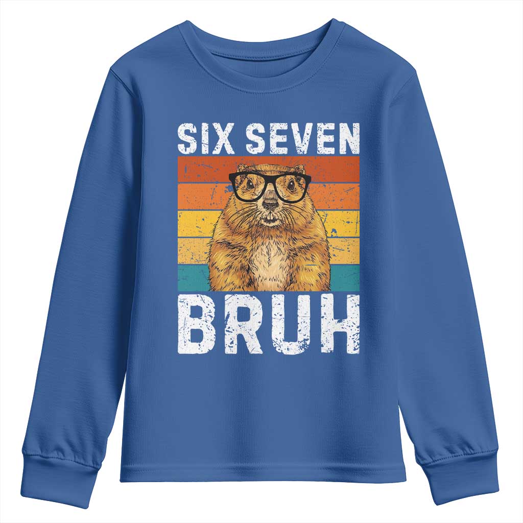 67 Groundhog Meme Youth Sweatshirt Funny Six Seven Bruh Groundhog Day - Wonder Print Shop