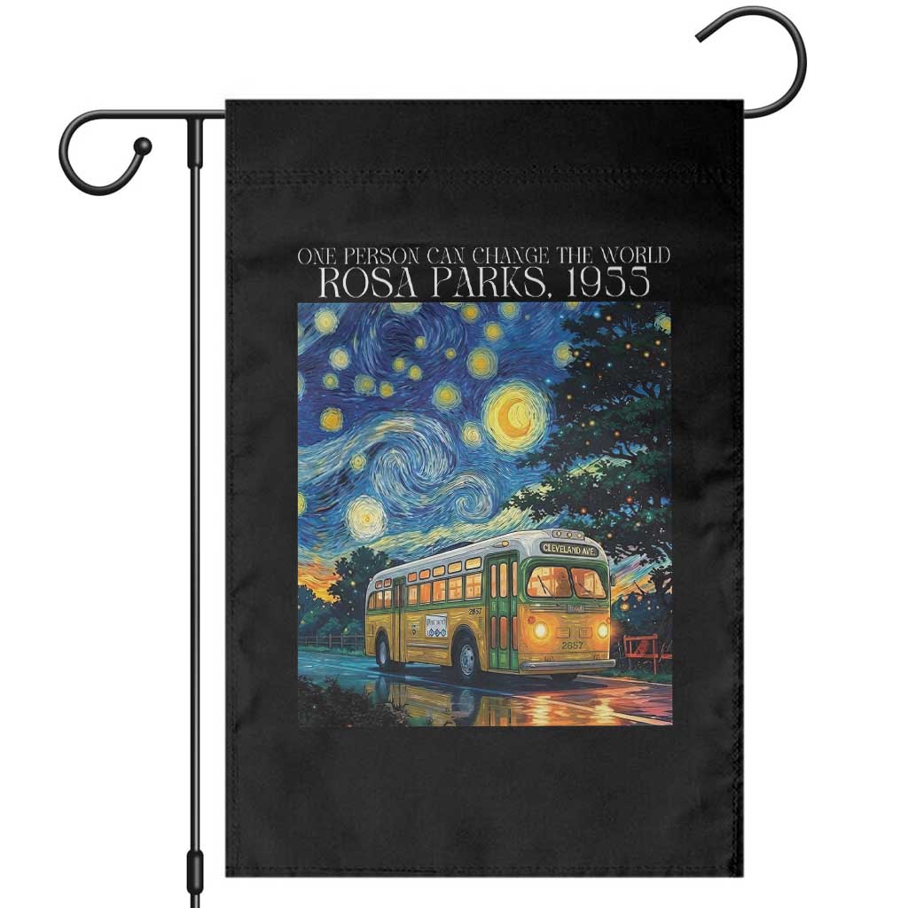 Rosa Parks Garden Flag Starry Night Van Gogh Black History African - Wonder Print Shop