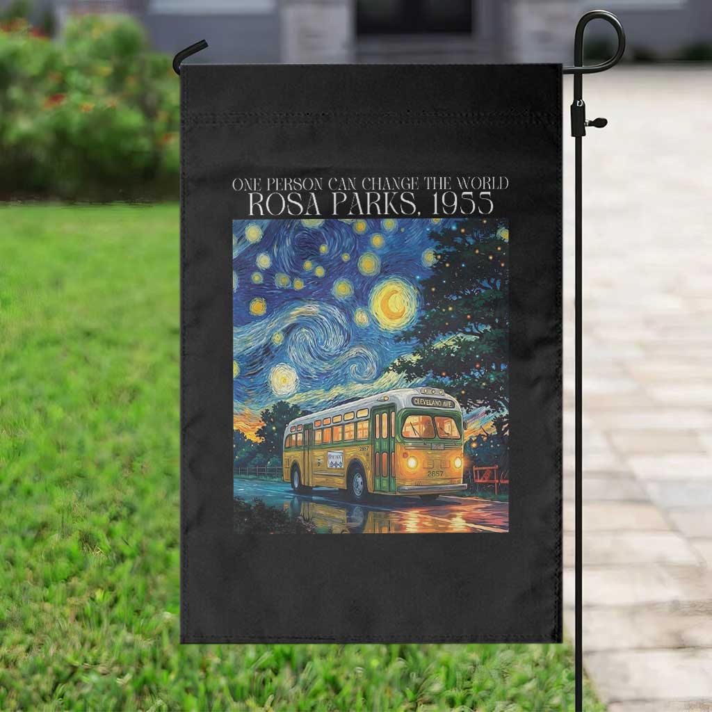 Rosa Parks Garden Flag Starry Night Van Gogh Black History African - Wonder Print Shop