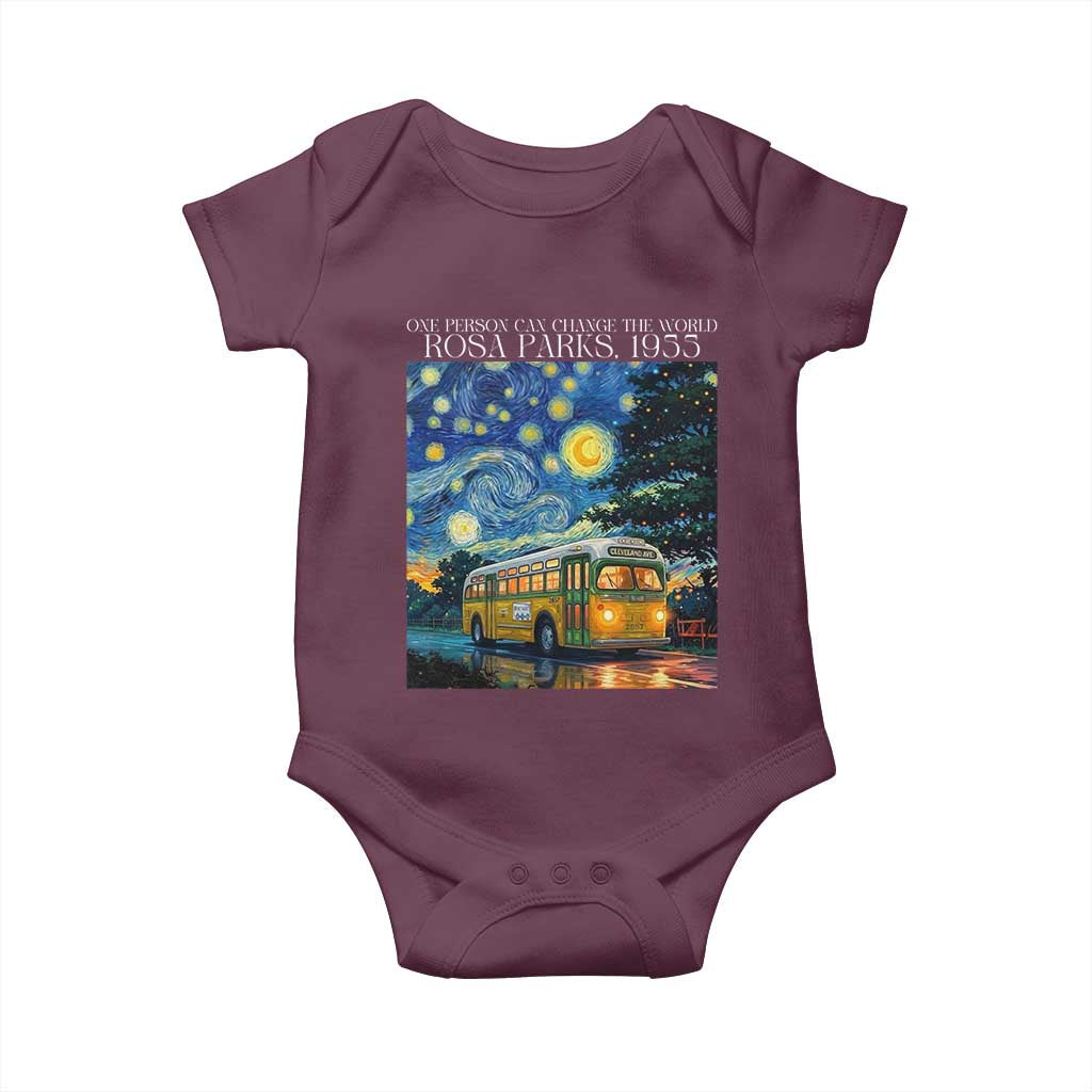 Rosa Parks Baby Onesie Starry Night Van Gogh Black History African - Wonder Print Shop