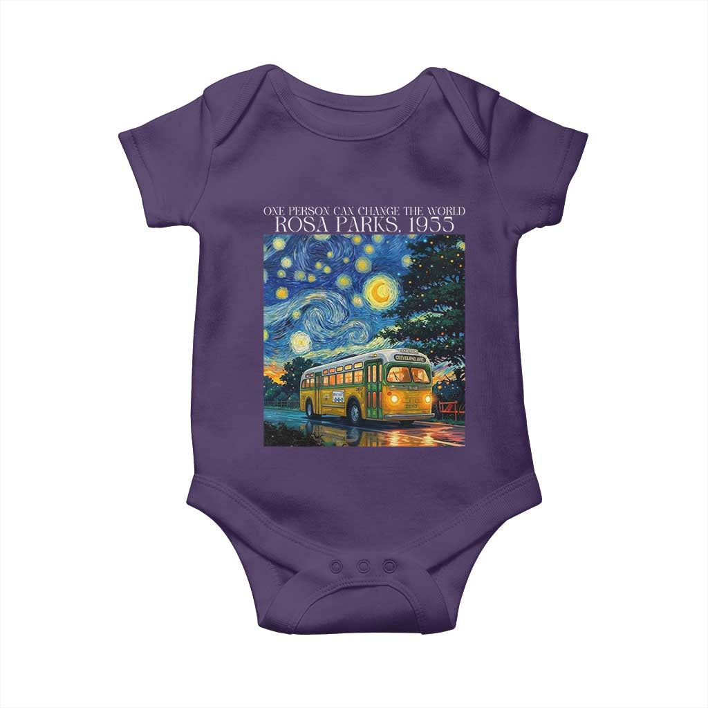 Rosa Parks Baby Onesie Starry Night Van Gogh Black History African - Wonder Print Shop