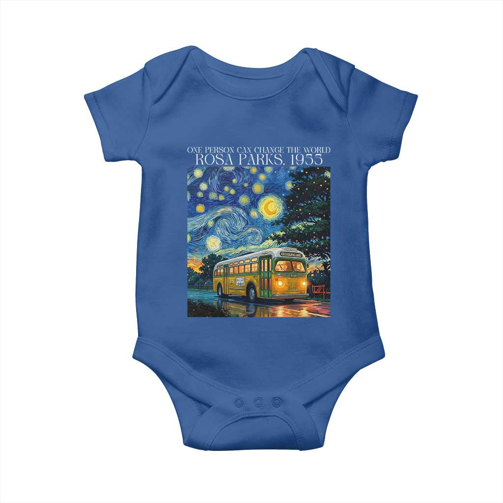 Rosa Parks Baby Onesie Starry Night Van Gogh Black History African - Wonder Print Shop