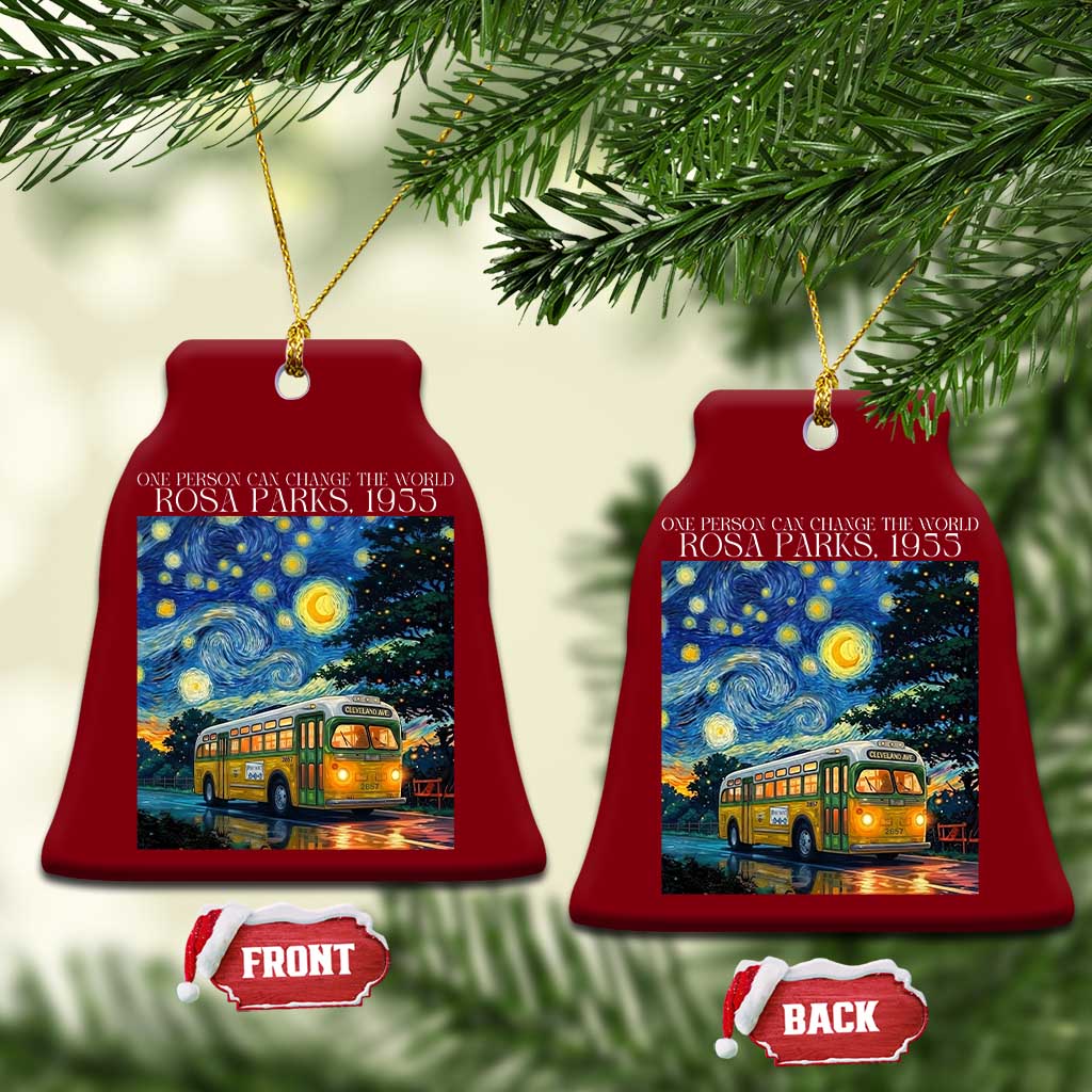 Rosa Parks Ceramic Ornament Starry Night Van Gogh Black History African - Wonder Print Shop