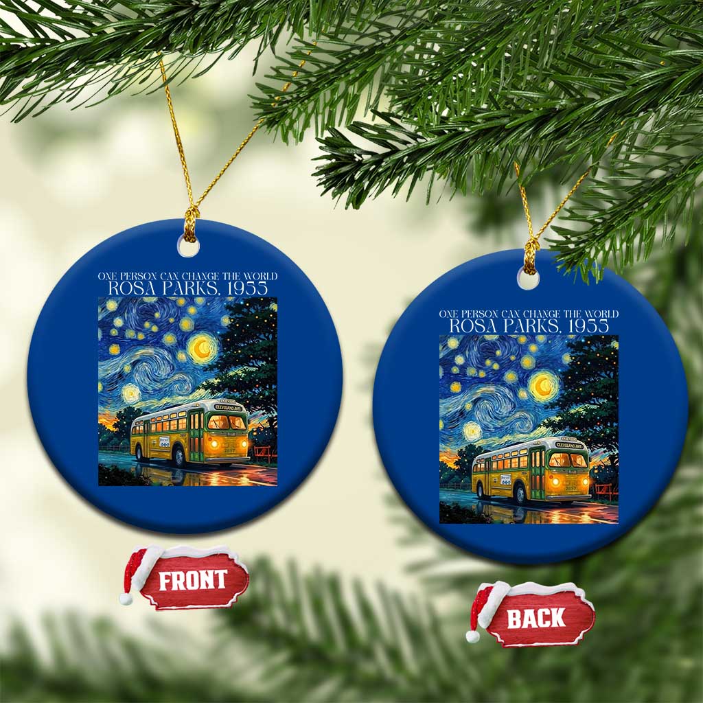 Rosa Parks Ceramic Ornament Starry Night Van Gogh Black History African - Wonder Print Shop