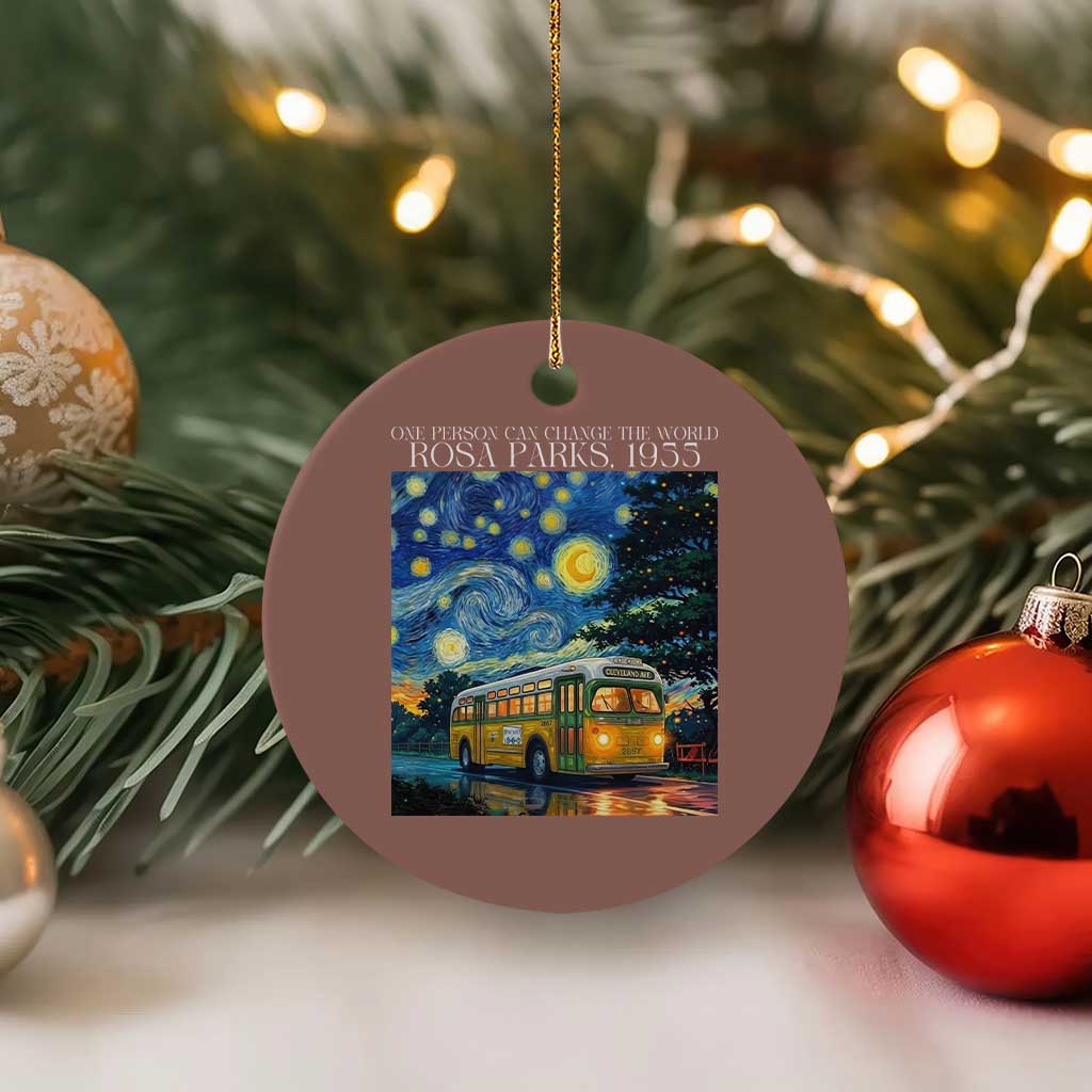 Rosa Parks Ceramic Ornament Starry Night Van Gogh Black History African - Wonder Print Shop