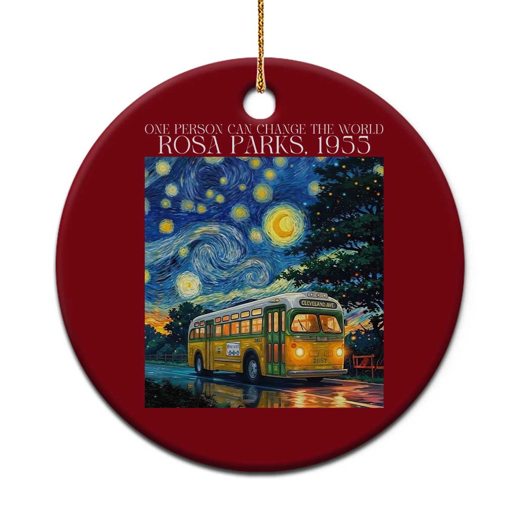 Rosa Parks Ceramic Ornament Starry Night Van Gogh Black History African - Wonder Print Shop