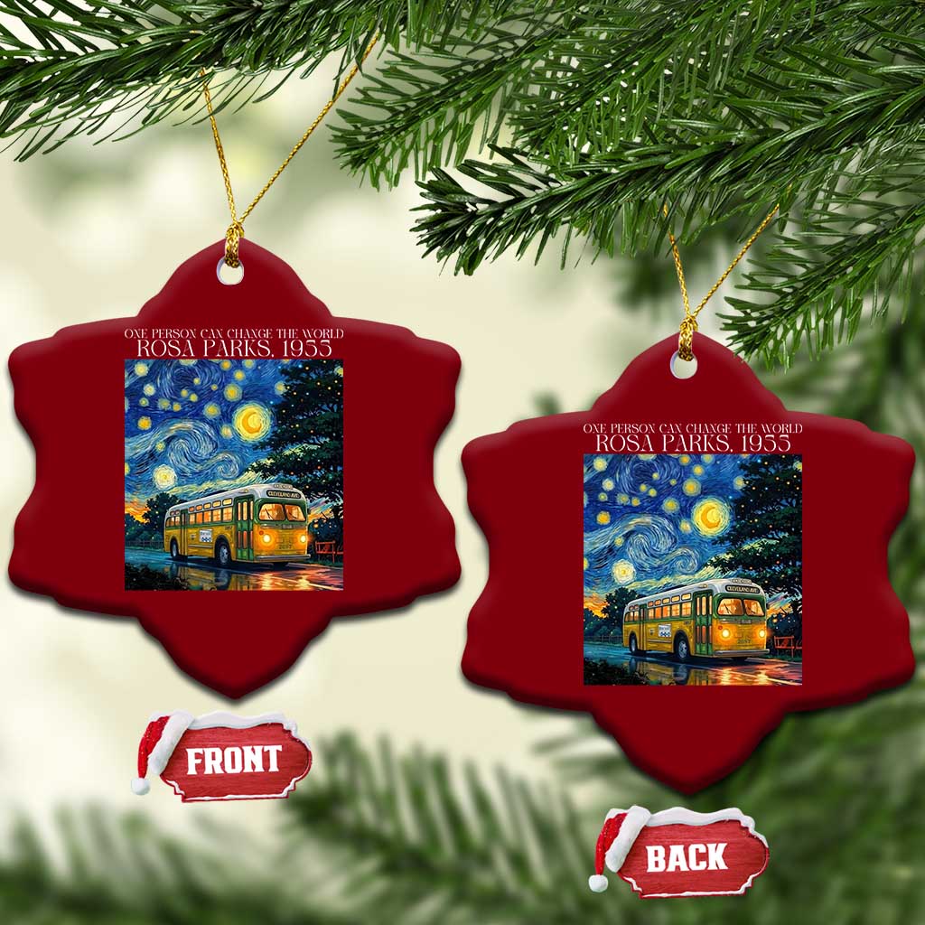 Rosa Parks Ceramic Ornament Starry Night Van Gogh Black History African - Wonder Print Shop
