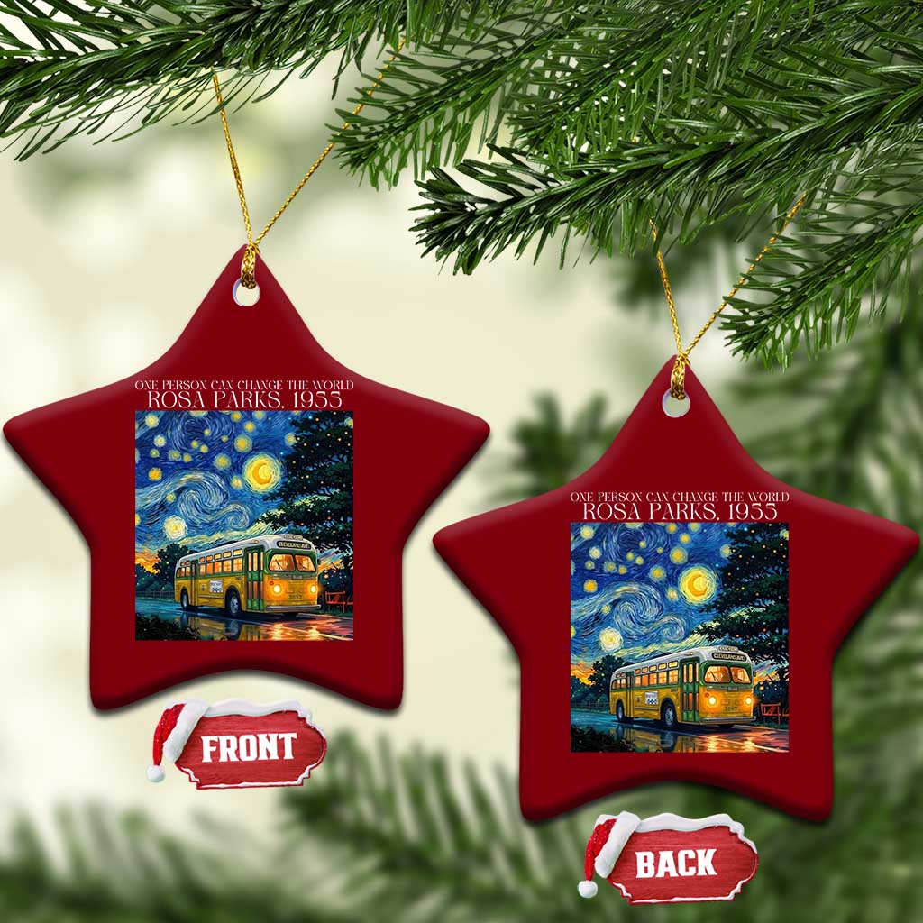 Rosa Parks Ceramic Ornament Starry Night Van Gogh Black History African - Wonder Print Shop