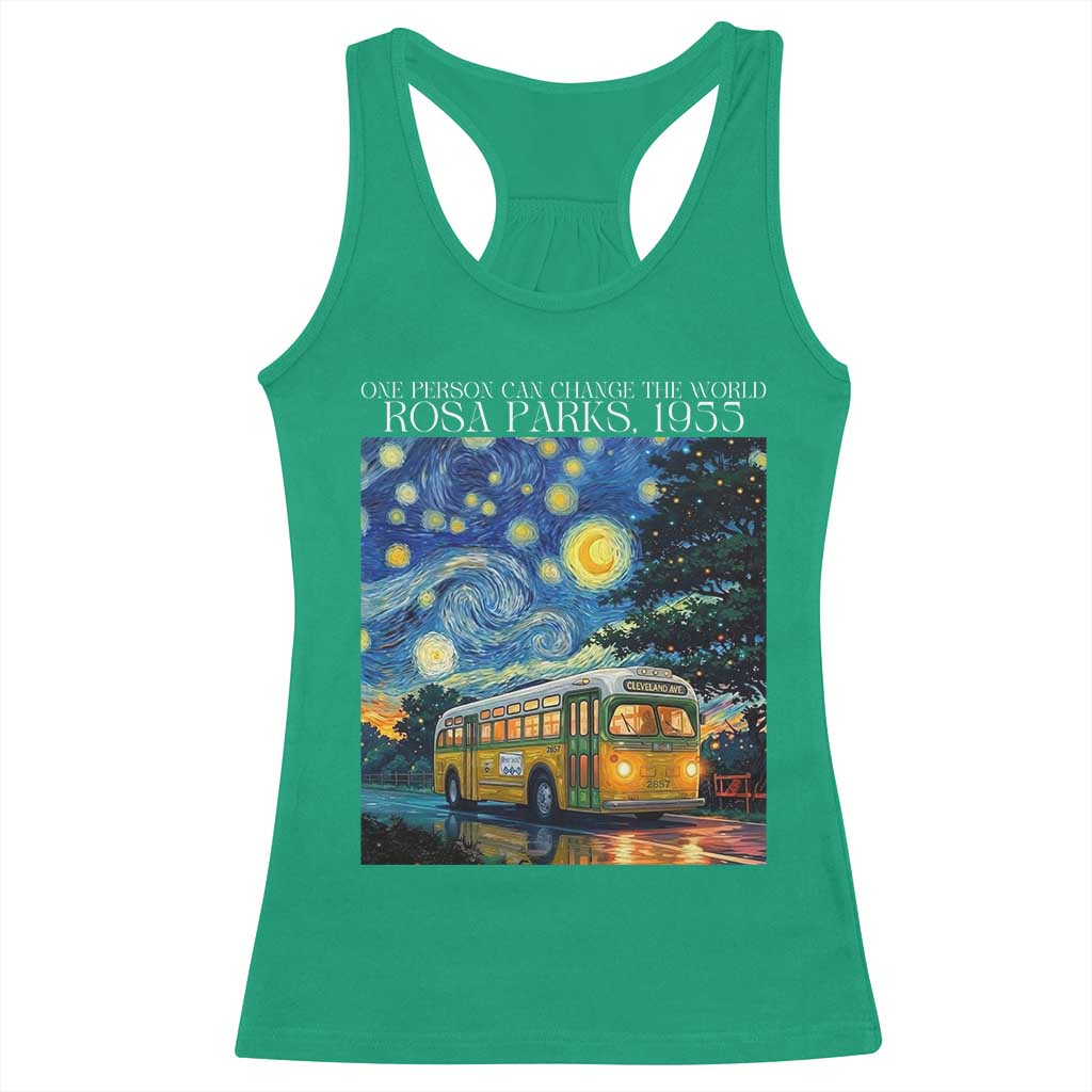 Rosa Parks Racerback Tank Top Starry Night Van Gogh Black History African - Wonder Print Shop
