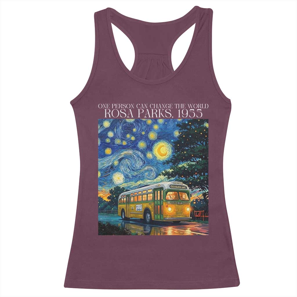 Rosa Parks Racerback Tank Top Starry Night Van Gogh Black History African - Wonder Print Shop
