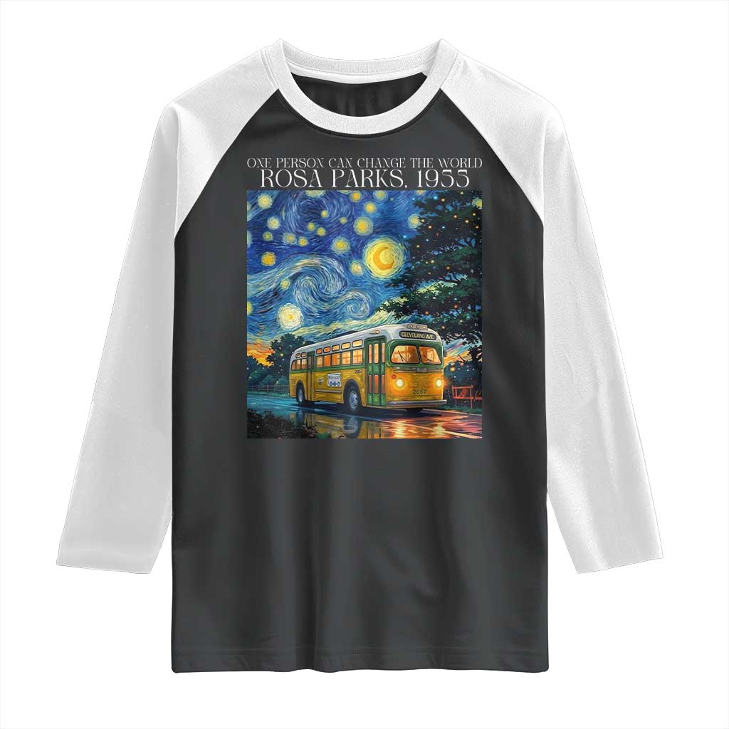 Rosa Parks Raglan Shirt Starry Night Van Gogh Black History African - Wonder Print Shop