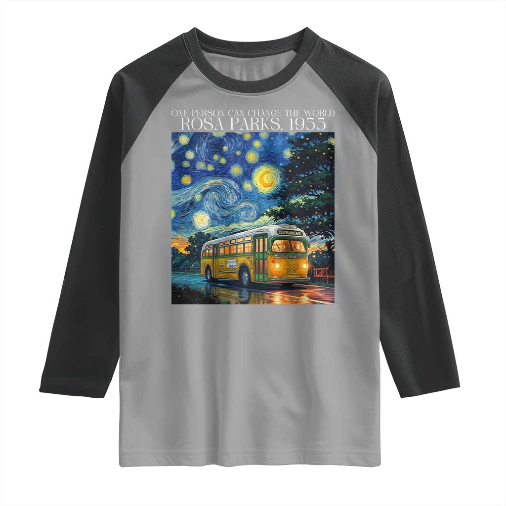 Rosa Parks Raglan Shirt Starry Night Van Gogh Black History African - Wonder Print Shop