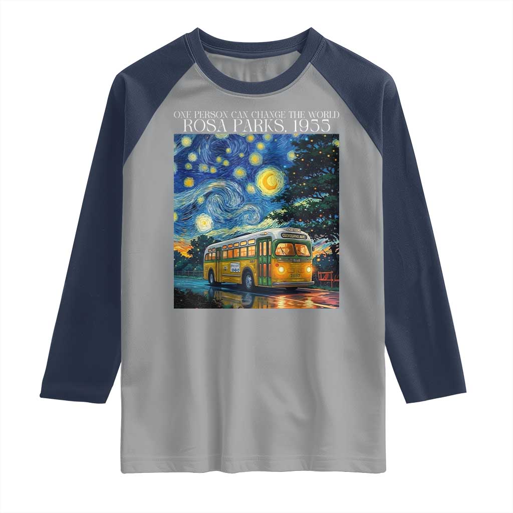 Rosa Parks Raglan Shirt Starry Night Van Gogh Black History African - Wonder Print Shop