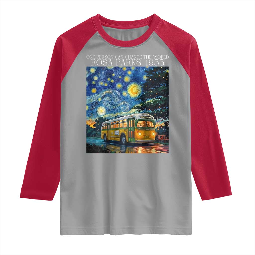 Rosa Parks Raglan Shirt Starry Night Van Gogh Black History African - Wonder Print Shop