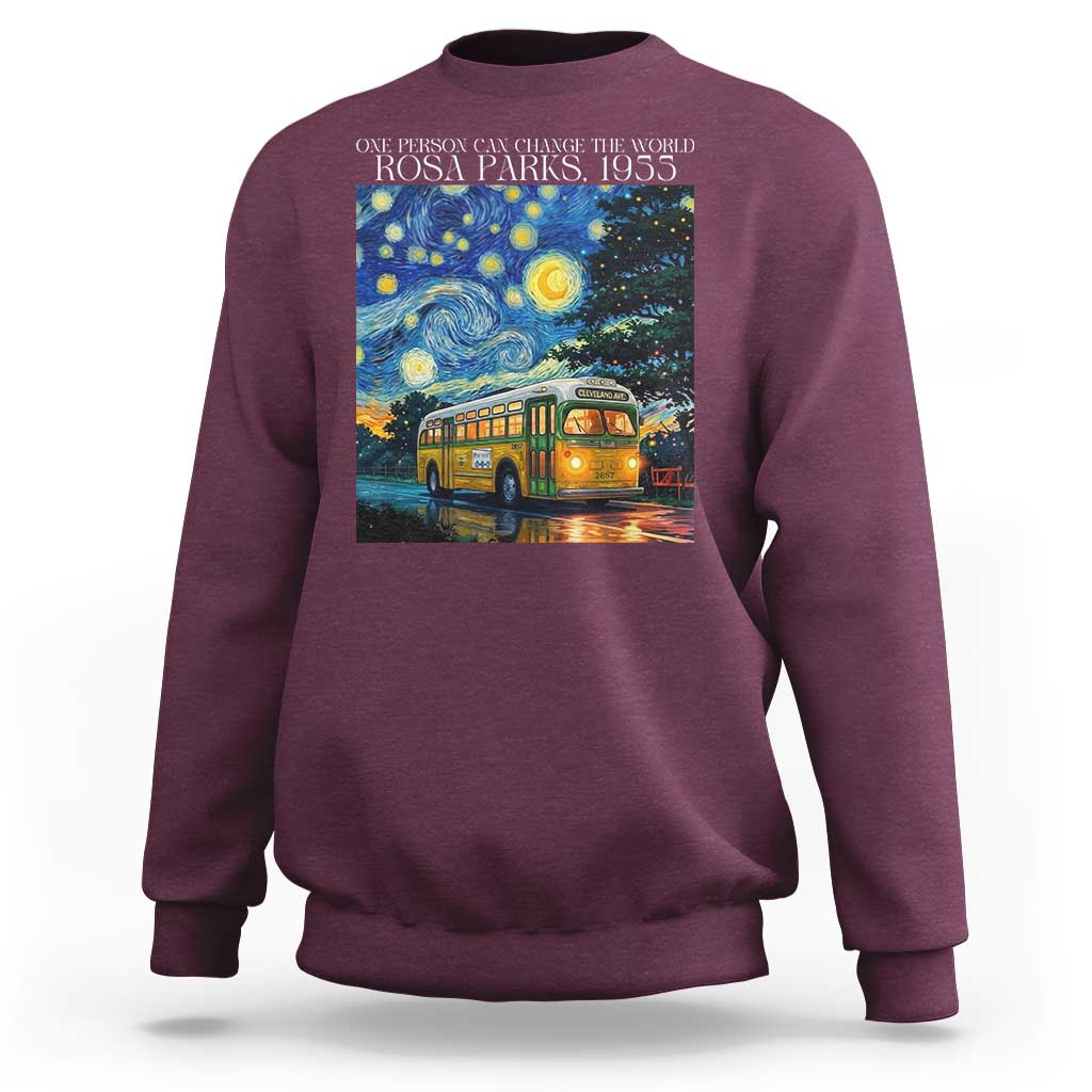 Rosa Parks Sweatshirt Starry Night Van Gogh Black History African - Wonder Print Shop