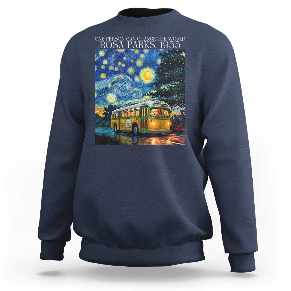 Rosa Parks Sweatshirt Starry Night Van Gogh Black History African - Wonder Print Shop