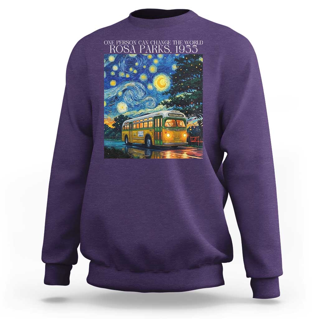 Rosa Parks Sweatshirt Starry Night Van Gogh Black History African - Wonder Print Shop