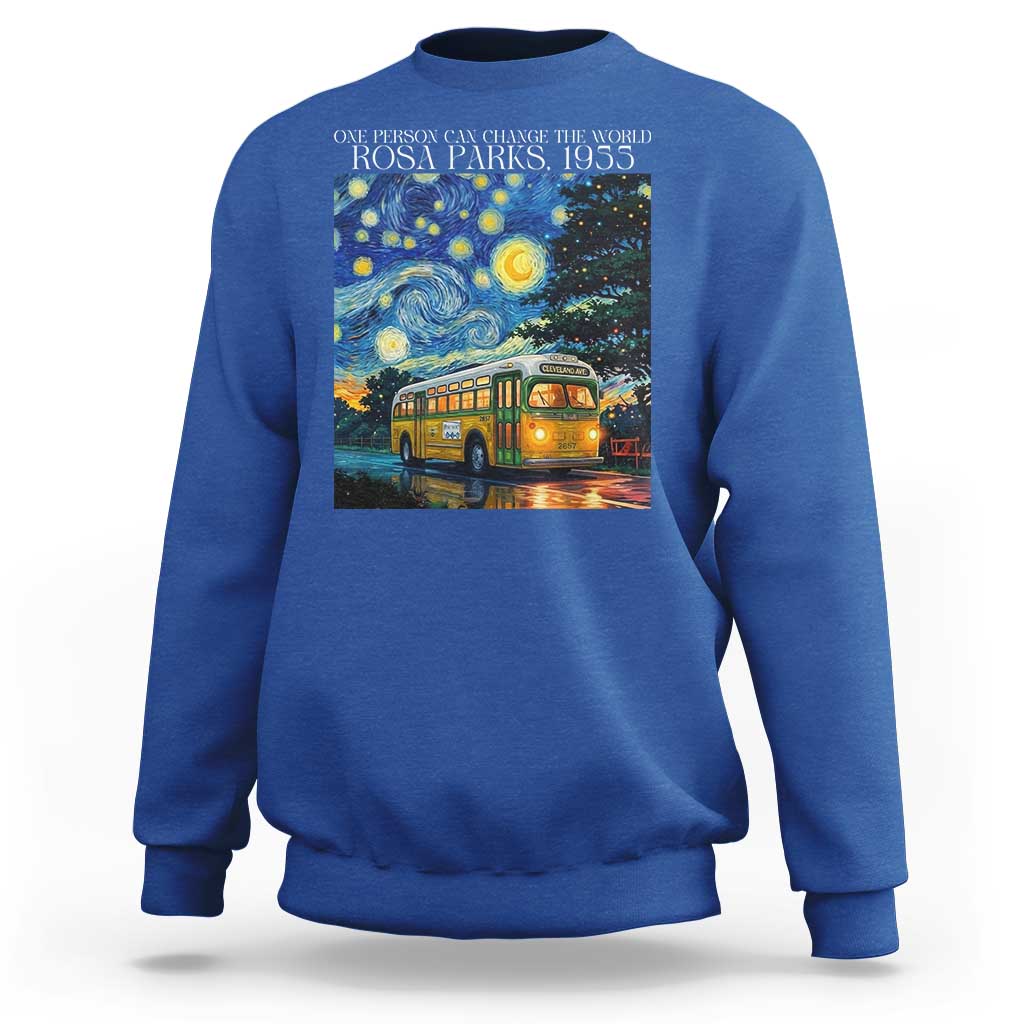 Rosa Parks Sweatshirt Starry Night Van Gogh Black History African - Wonder Print Shop