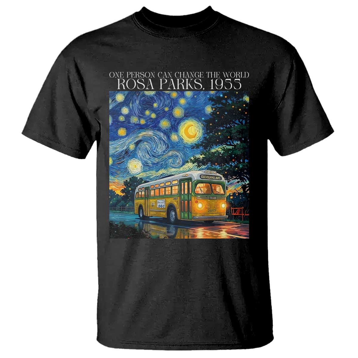 Rosa Parks T Shirt Starry Night Van Gogh Black History African - Wonder Print Shop