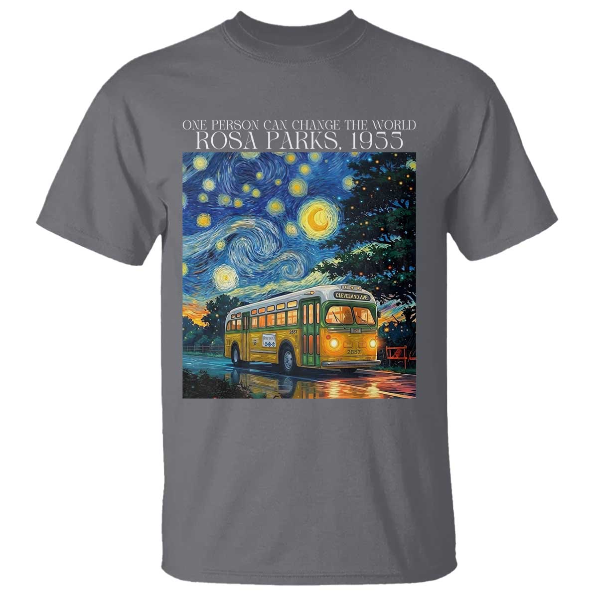 Rosa Parks T Shirt Starry Night Van Gogh Black History African - Wonder Print Shop