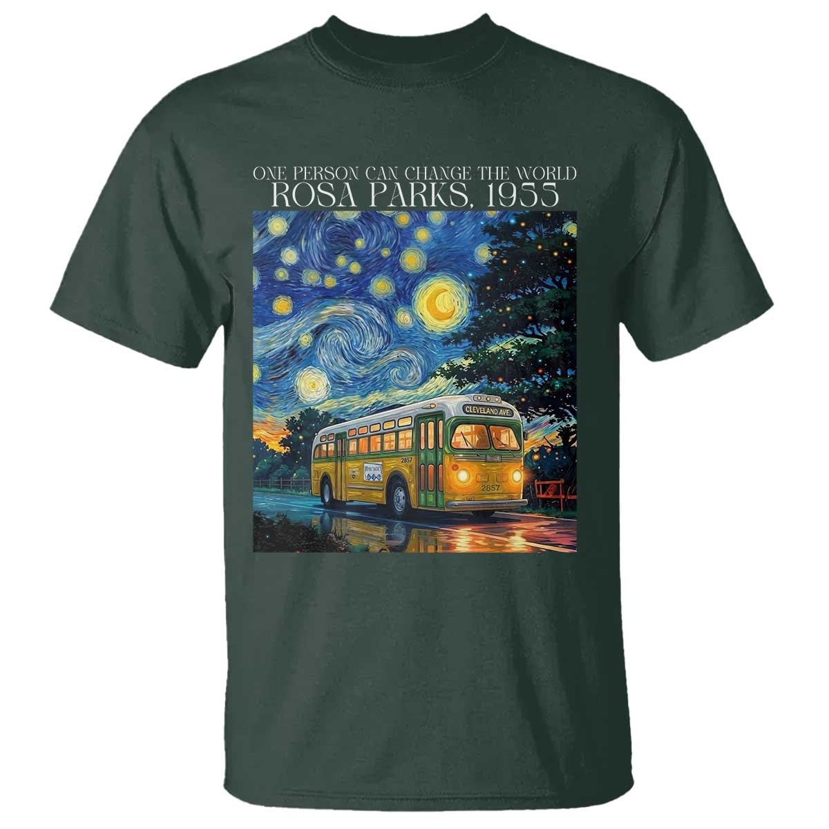 Rosa Parks T Shirt Starry Night Van Gogh Black History African - Wonder Print Shop