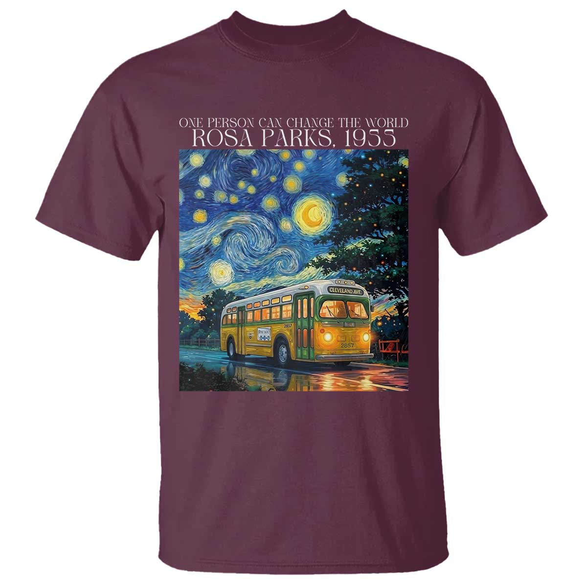 Rosa Parks T Shirt Starry Night Van Gogh Black History African - Wonder Print Shop