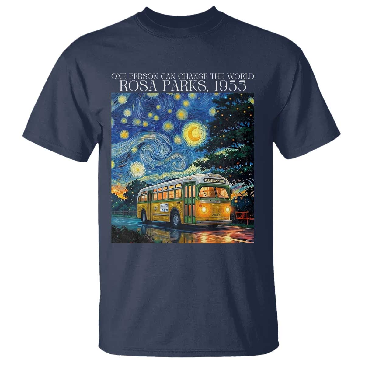 Rosa Parks T Shirt Starry Night Van Gogh Black History African - Wonder Print Shop
