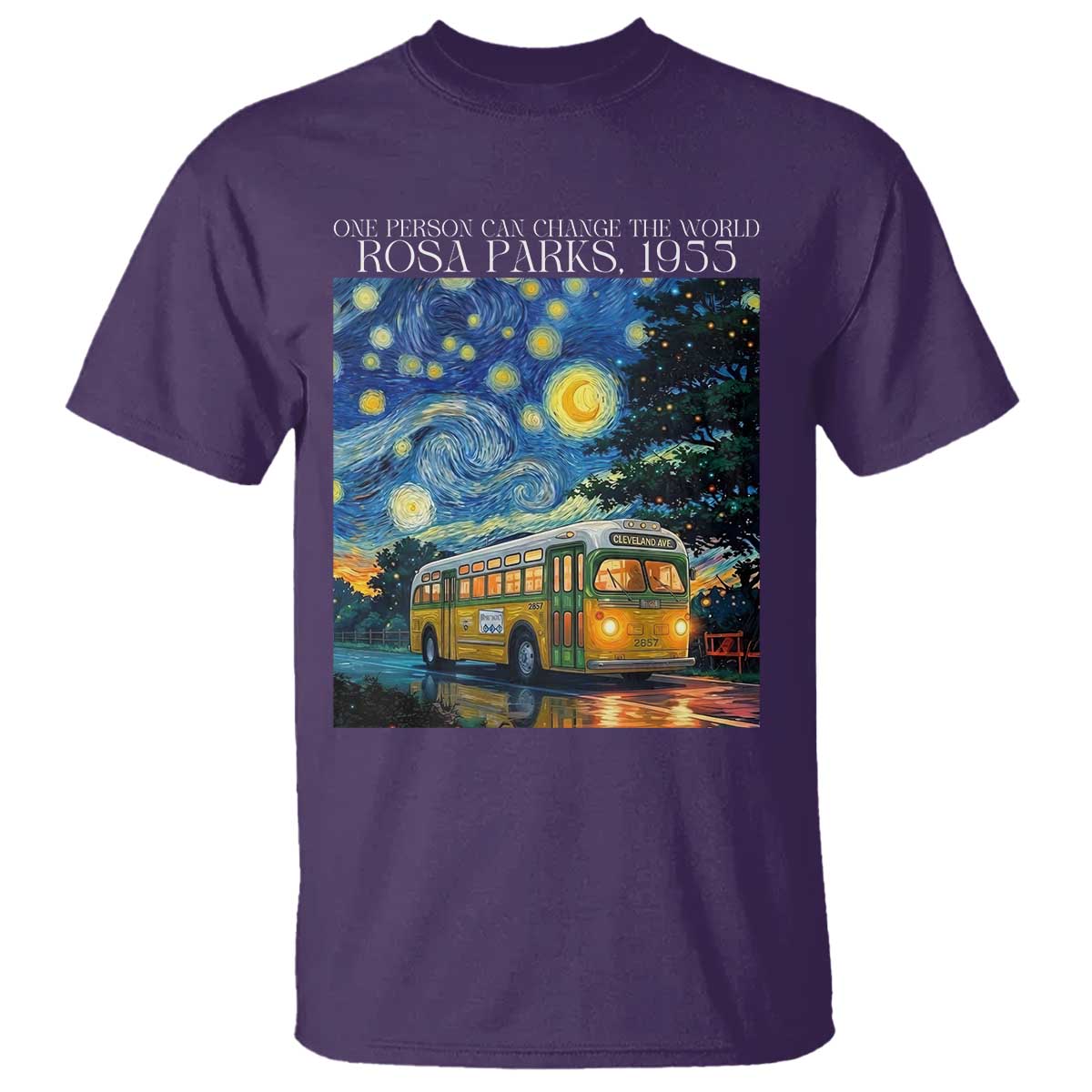 Rosa Parks T Shirt Starry Night Van Gogh Black History African - Wonder Print Shop