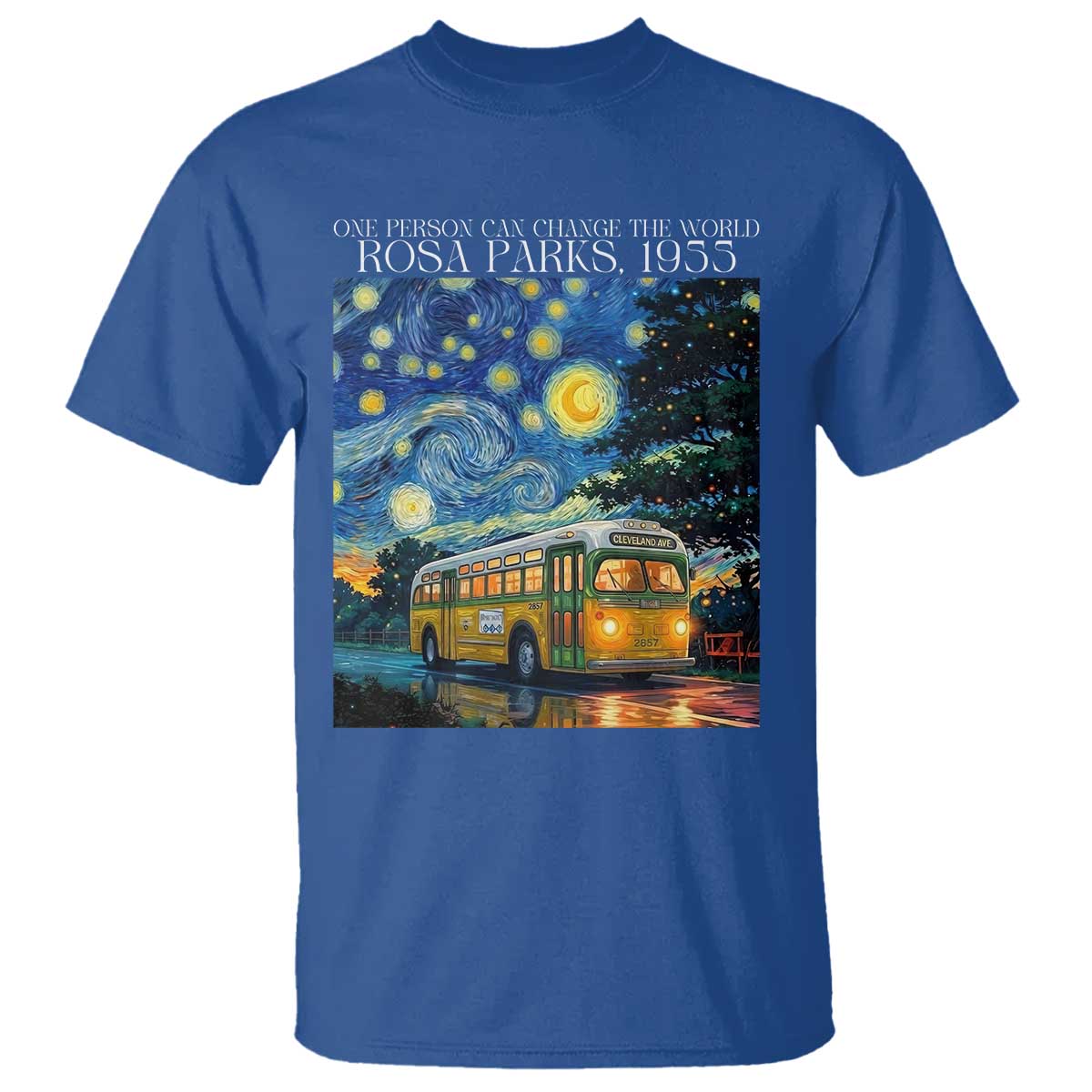 Rosa Parks T Shirt Starry Night Van Gogh Black History African - Wonder Print Shop