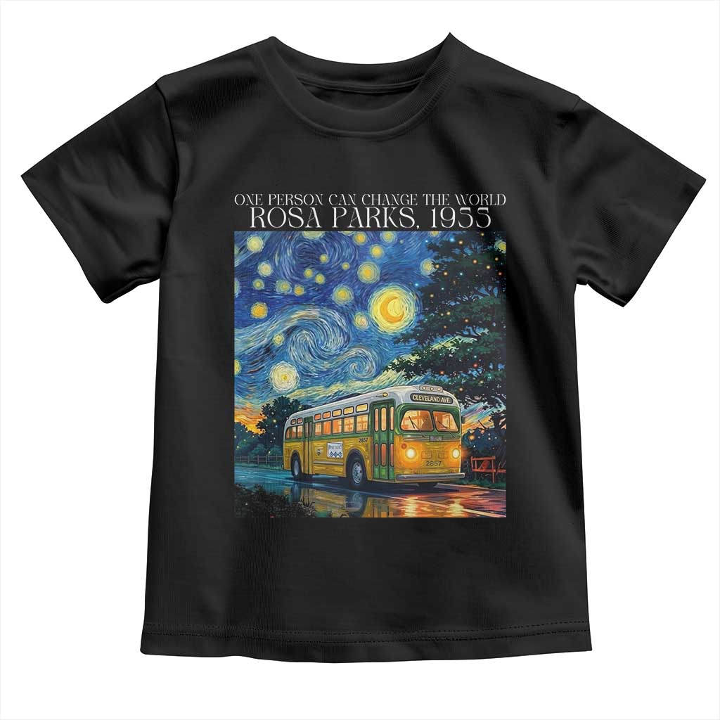 Rosa Parks Toddler T Shirt Starry Night Van Gogh Black History African - Wonder Print Shop