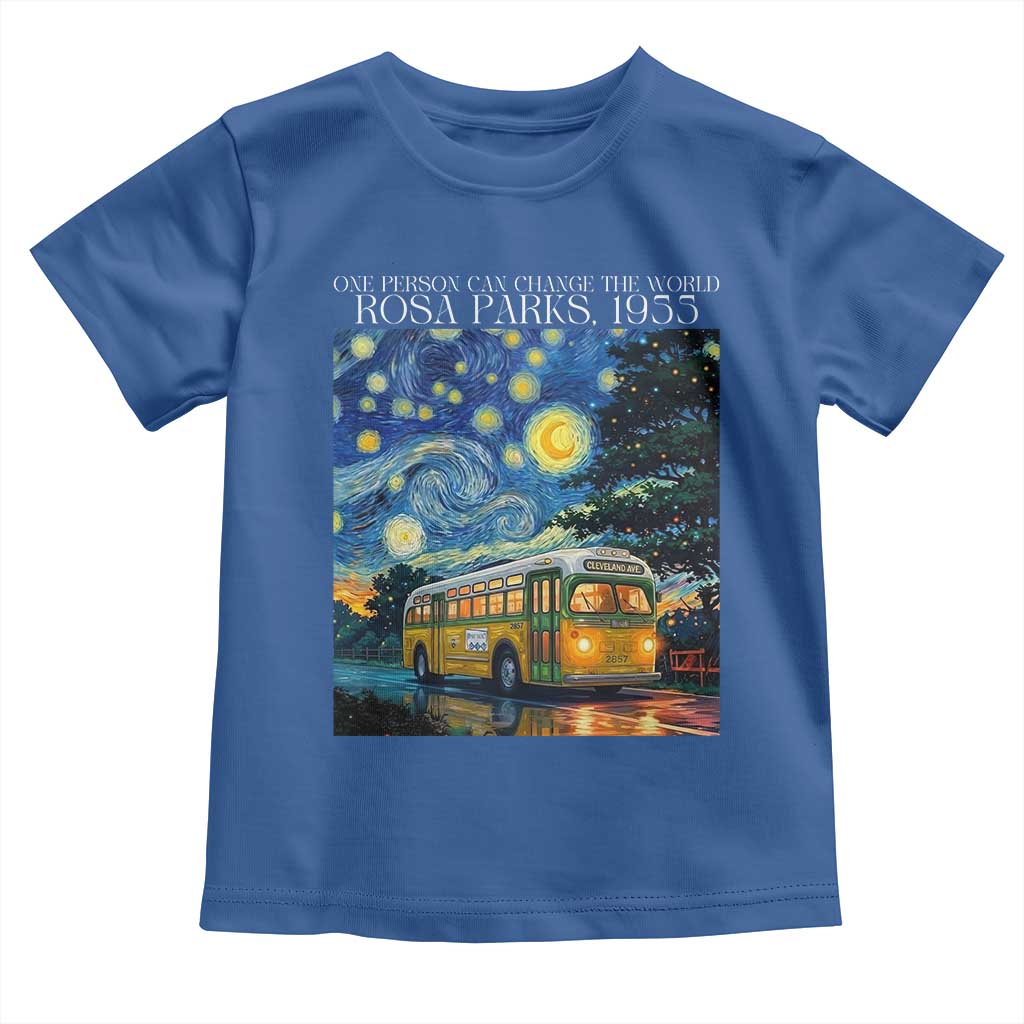 Rosa Parks Toddler T Shirt Starry Night Van Gogh Black History African - Wonder Print Shop