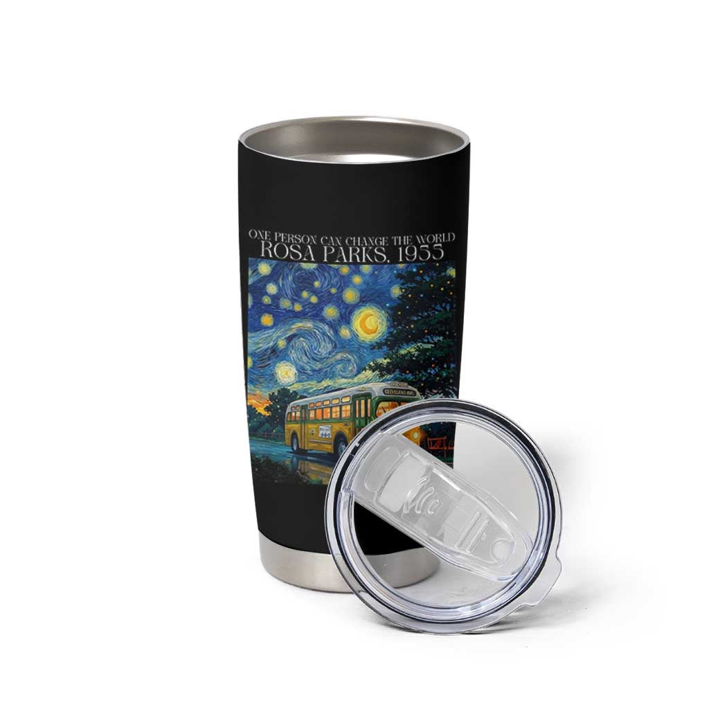 Rosa Parks Tumbler Cup Starry Night Van Gogh Black History African - Wonder Print Shop