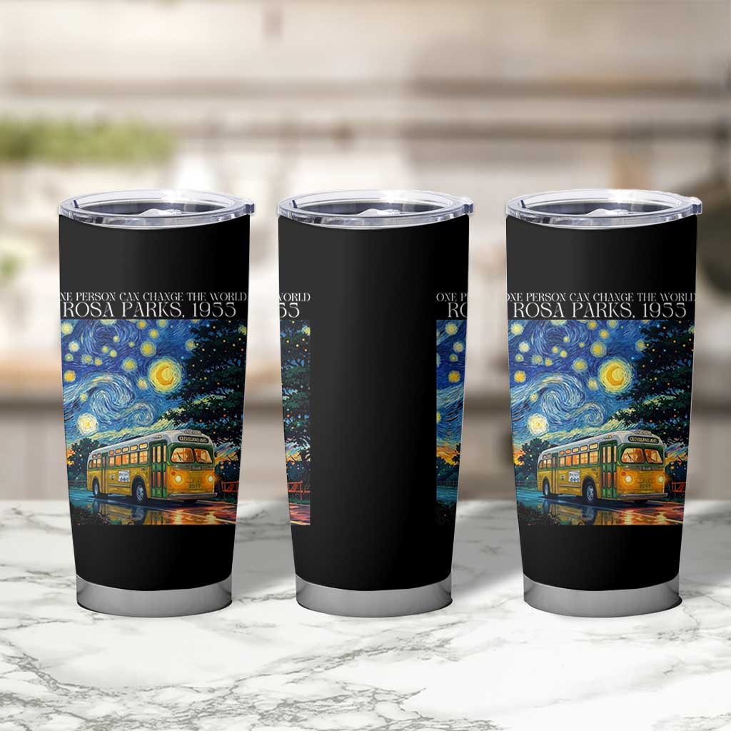 Rosa Parks Tumbler Cup Starry Night Van Gogh Black History African - Wonder Print Shop