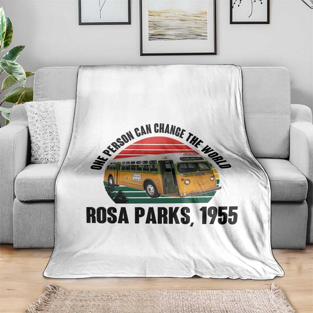 Rosa Parks Throw Blanket One Person Can Change The World - Wonder Print Shop