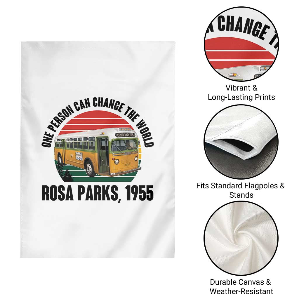 Rosa Parks Garden Flag One Person Can Change The World - Wonder Print Shop