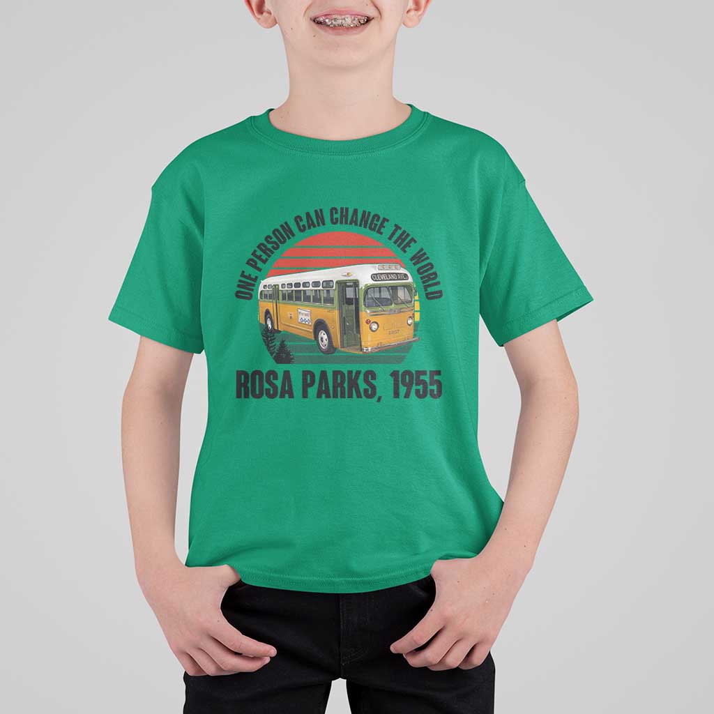 Rosa Parks T Shirt For Kid One Person Can Change The World - Wonder Print Shop