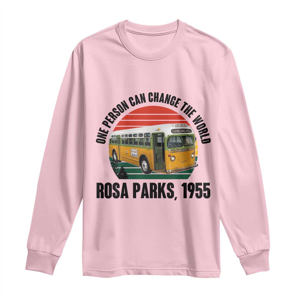 Rosa Parks Long Sleeve Shirt One Person Can Change The World - Wonder Print Shop