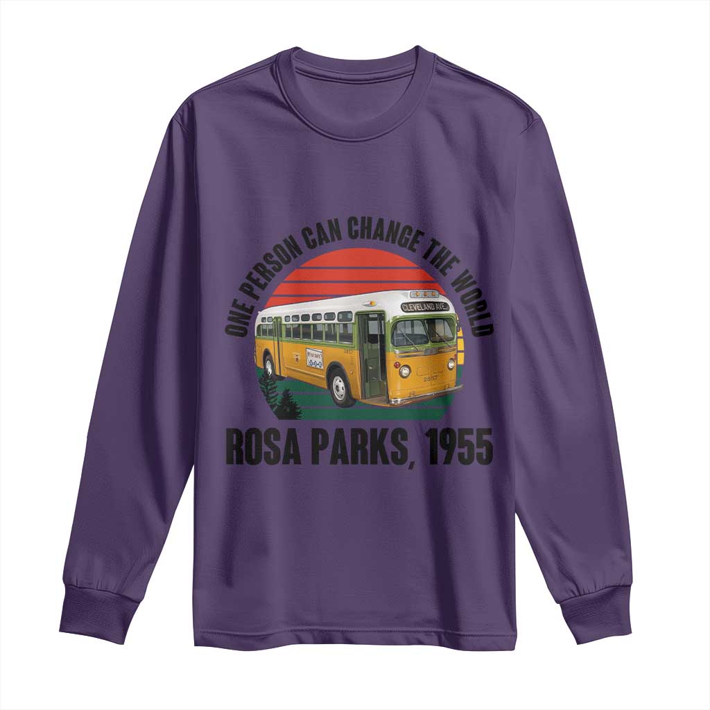 Rosa Parks Long Sleeve Shirt One Person Can Change The World - Wonder Print Shop