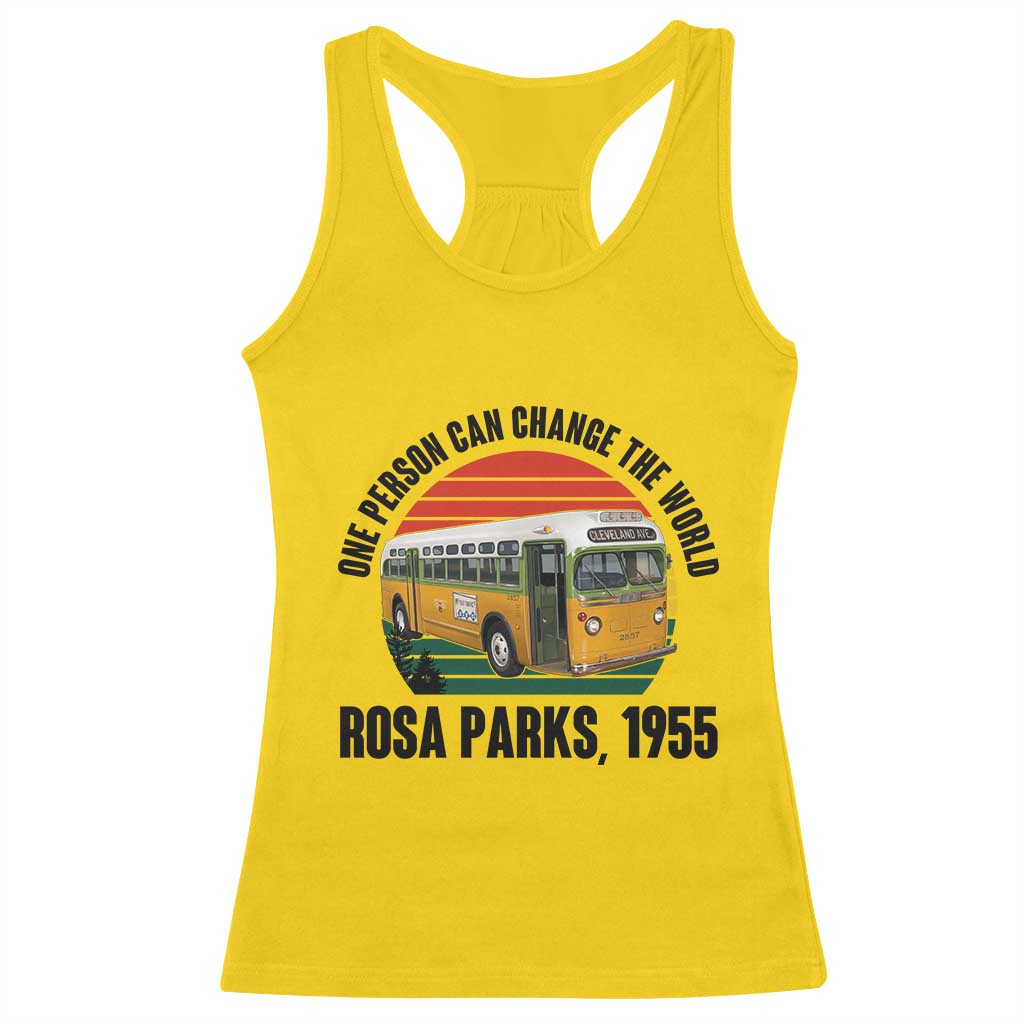 Rosa Parks Racerback Tank Top One Person Can Change The World - Wonder Print Shop