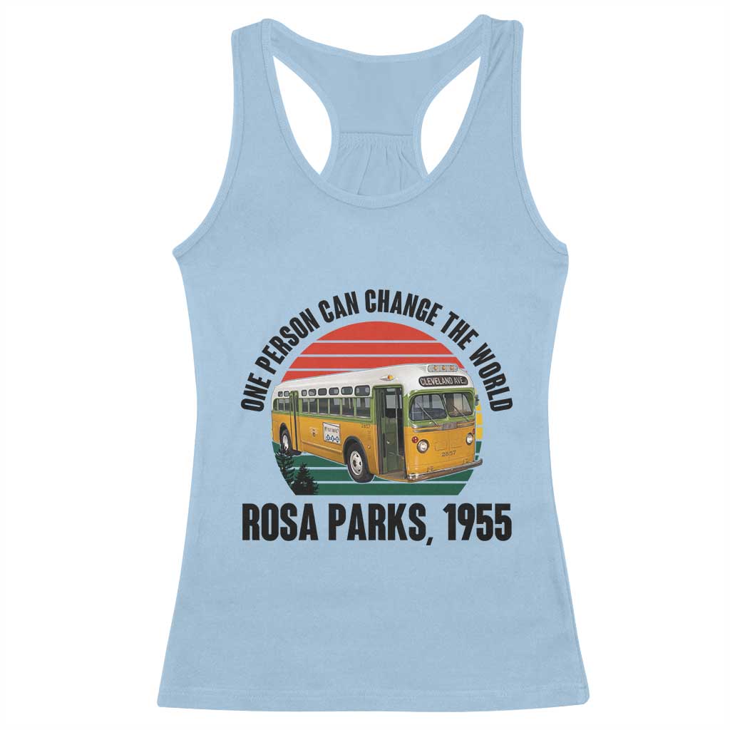 Rosa Parks Racerback Tank Top One Person Can Change The World - Wonder Print Shop